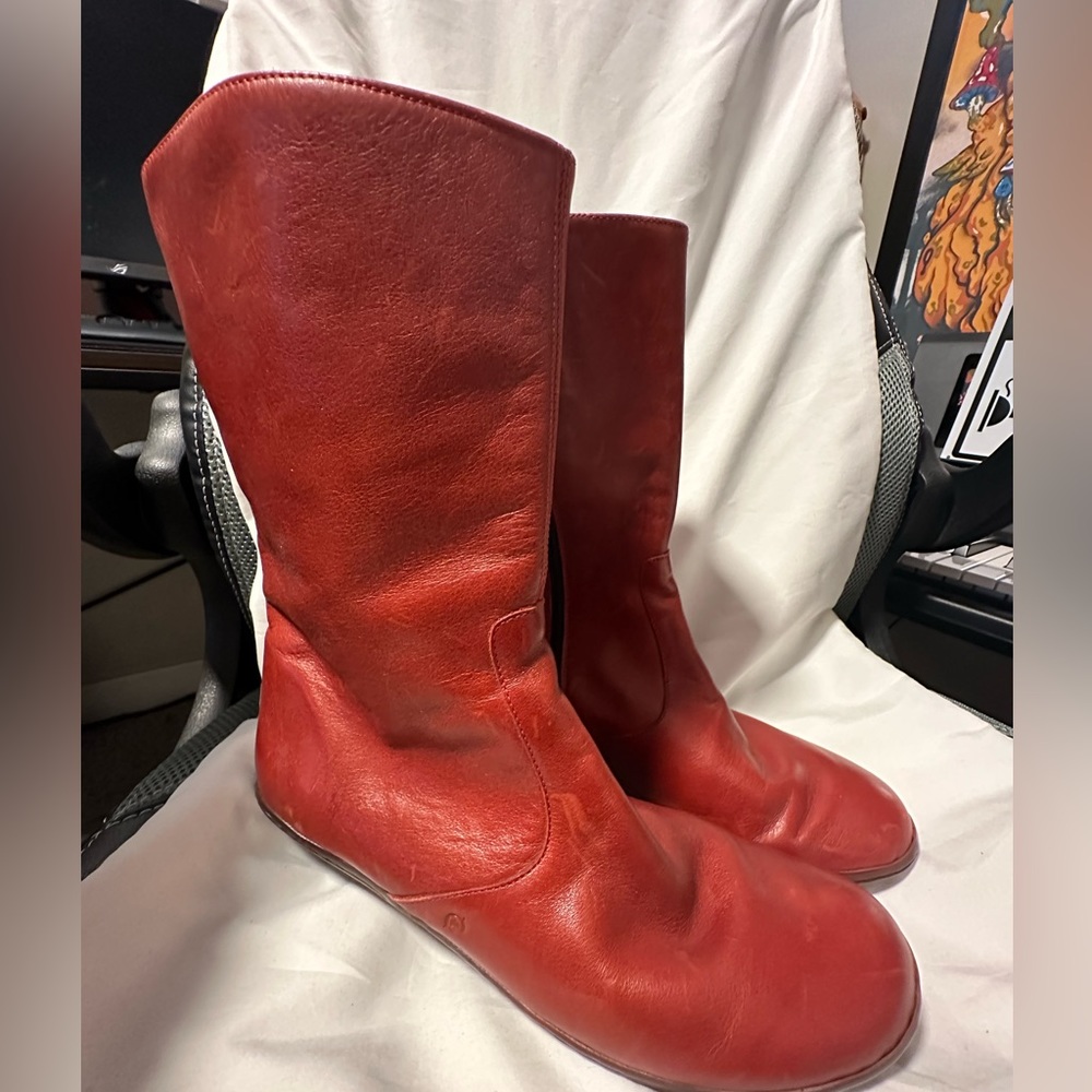 Beautiful Red Born Leather Boots!